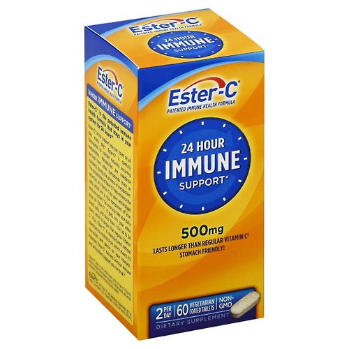 Image for Ester C Immune Support, 24 Hour, 500 mg, Vegetarian Coated Tablets,60ea from Brashear's Pharmacy