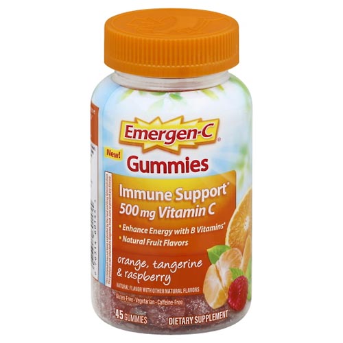 Image for Emergen C Immune Support, Gummies, Orange, Tangerine & Raspberry,45ea from Brashear's Pharmacy