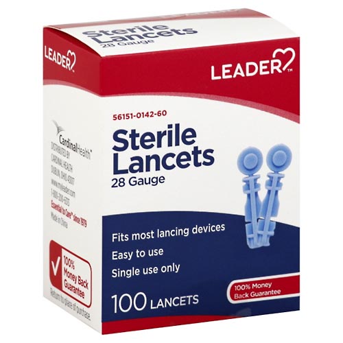 Image for Leader Sterile Lancets,100ea from Brashear's Pharmacy
