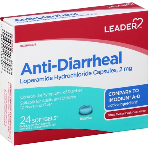 Image for Leader Anti-Diarrheal, Softgels,24ea from Brashear's Pharmacy