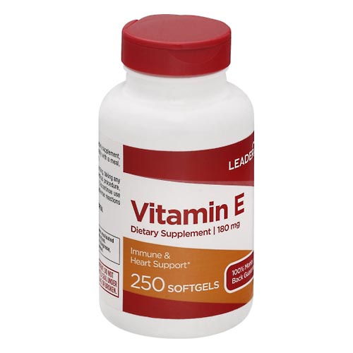 Image for Leader Vitamin E, 180 mg, Softgels,250ea from Brashear's Pharmacy
