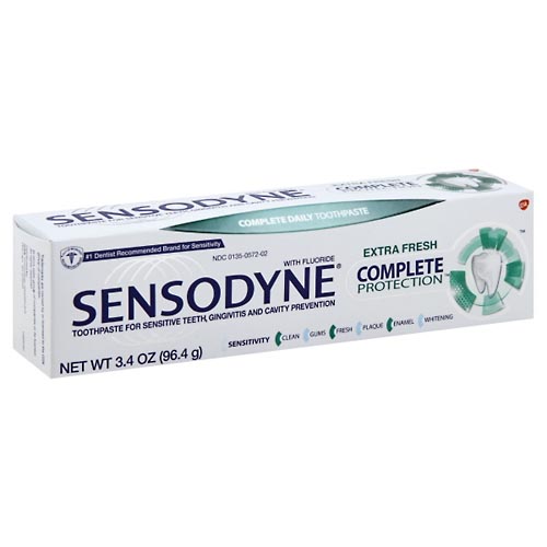 Image for Sensodyne Toothpaste, with Fluoride, Complete Protection, Extra Fresh,3.4oz from Brashear's Pharmacy
