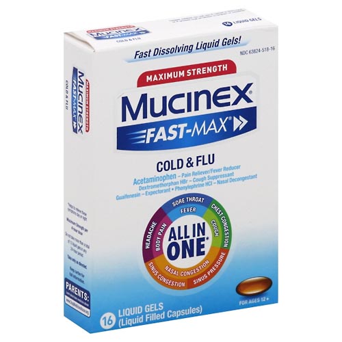Image for Mucinex Cold & Flu, Maximum Strength, Day Time,16ea from Brashear's Pharmacy