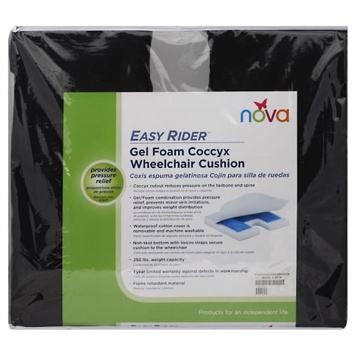 Image for Nova Wheelchair Cushion, Gel Foam Coccyx,1ea from Brashear's Pharmacy