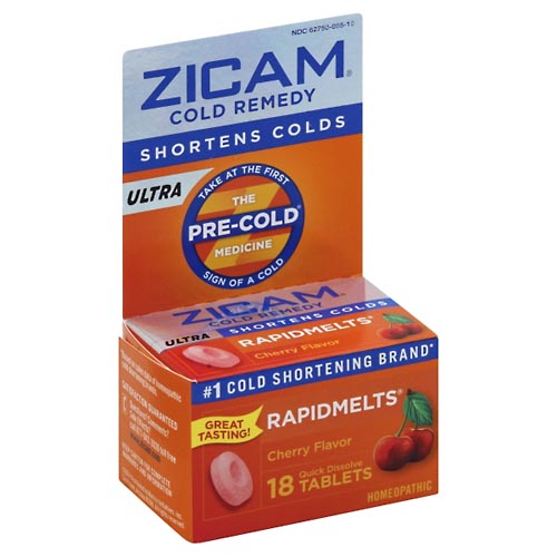 Image for Zicam Cold Remedy, Ultra, Quick Dissolve Tablets, Cherry Flavor,18ea from Brashear's Pharmacy