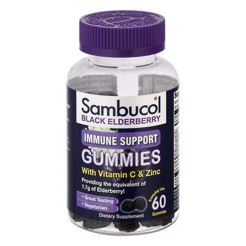 Image for Sambucol Black Elderberry with Vitamin C & Zinc, Gummies,60ea from Brashear's Pharmacy